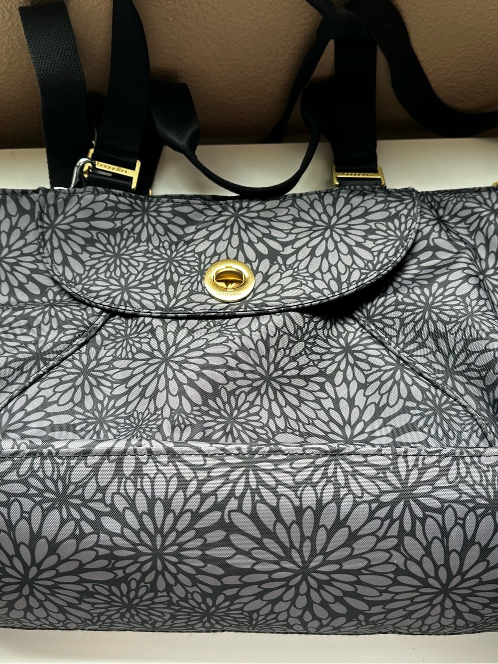 Baggalini Midnite Blossom Travel Tote - Picture 2 of 12